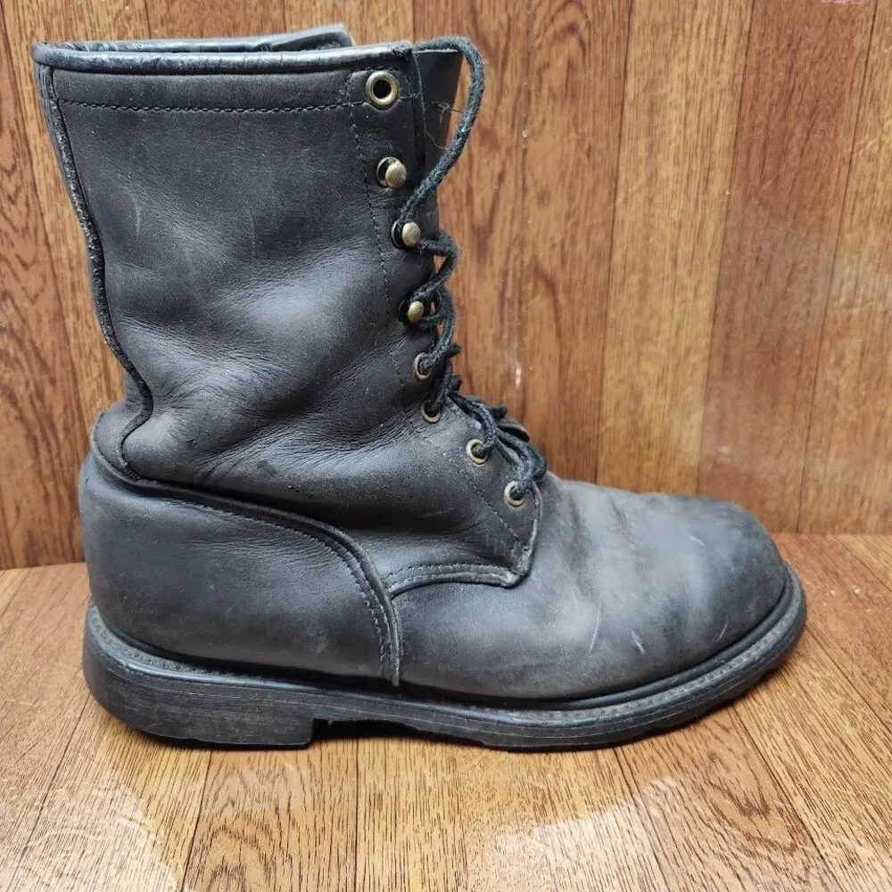 Red Wing Shoes Steel Toe Boots Mens Size 8 ANSI Z41 PT91 F1/75 C/75 PR